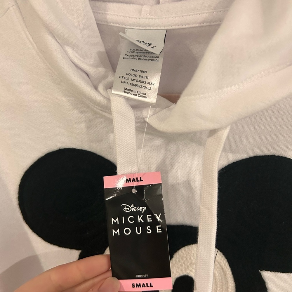 NWT Disney embroidered Mickey hoodie women’s Sz small​ - Picture 2 of 3
